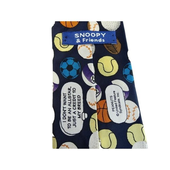 Snoopy Sports Tie Silk Necktie Peanuts - Picture 3 of 3